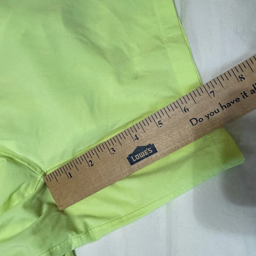 Lululemon Pace Breaker Lined Short 7 Mens Small Neon Yellow Running Athletic